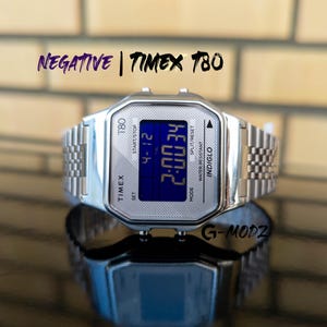 Custom Casio Mod AE-1200 Negative Display - Casio Royale Black-out - High-Quality Mods - Customized wrist watch AE1200 WHD-1AV