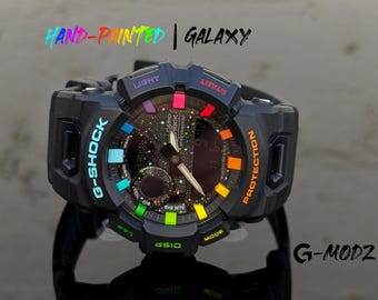 Limited to 15 | Hand-Painted Casio G-Shock GBA-900 Rainbow Galaxy G-Squad | Artist CasiOak Mod