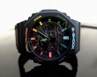 Limited to 20 | Hand-Painted CasiOak Rainbow Galaxy | GA-B2100 Solar