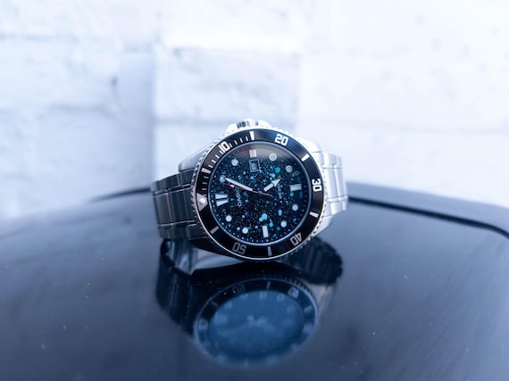 Custom Casio Mod Duro Galaxy Datejust Diver Watch High quality Casio Duro Mod MDV 107 Customized Hand Painted Wrist Watch Mods Etsy Canada