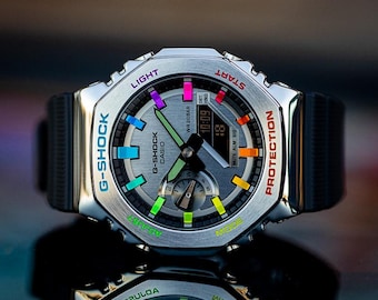 Casio G Shock Steel Rainbow High Quality CasiOak Mod Hand