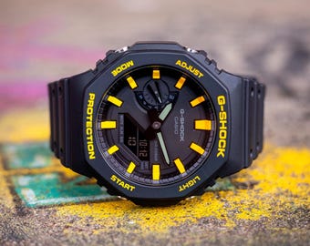 Casioak G-SHOCK GA2100 Yellow Gradient | Artist Casioak Mod - Etsy