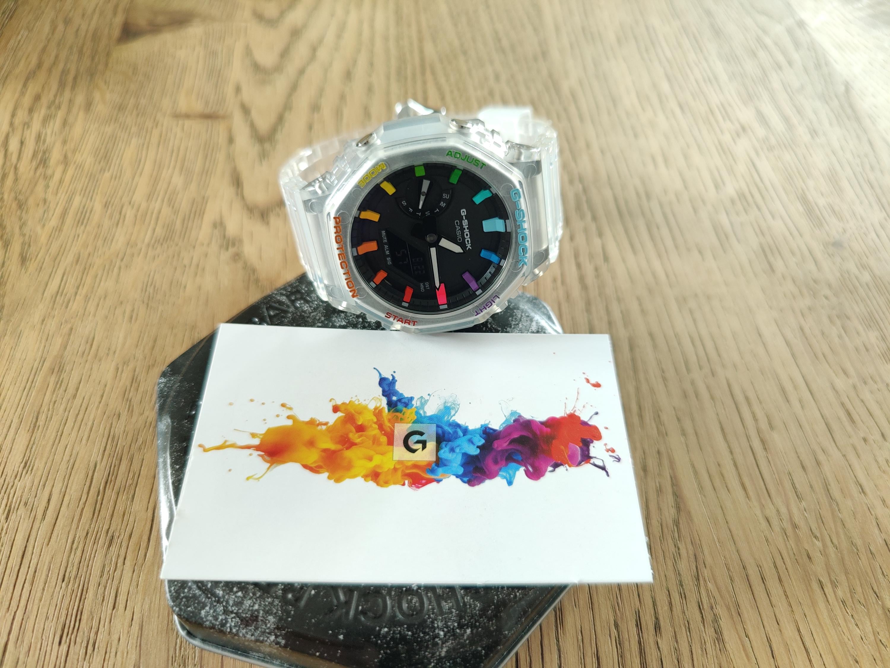 Casio G Shock Jellyfish Rainbow - Casioak Mod - Wrist Watch
