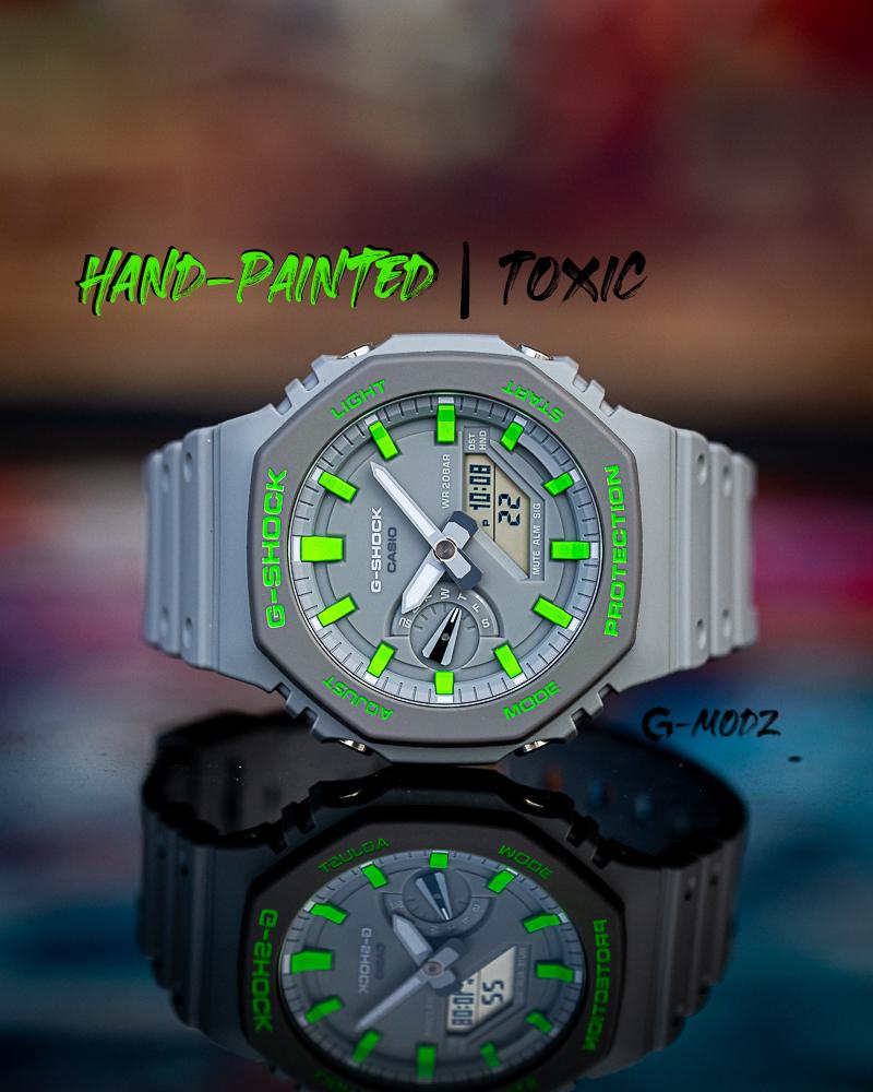 Limited to 15! Artist Hand-painted Casio G-shock GA-2100 Toxic