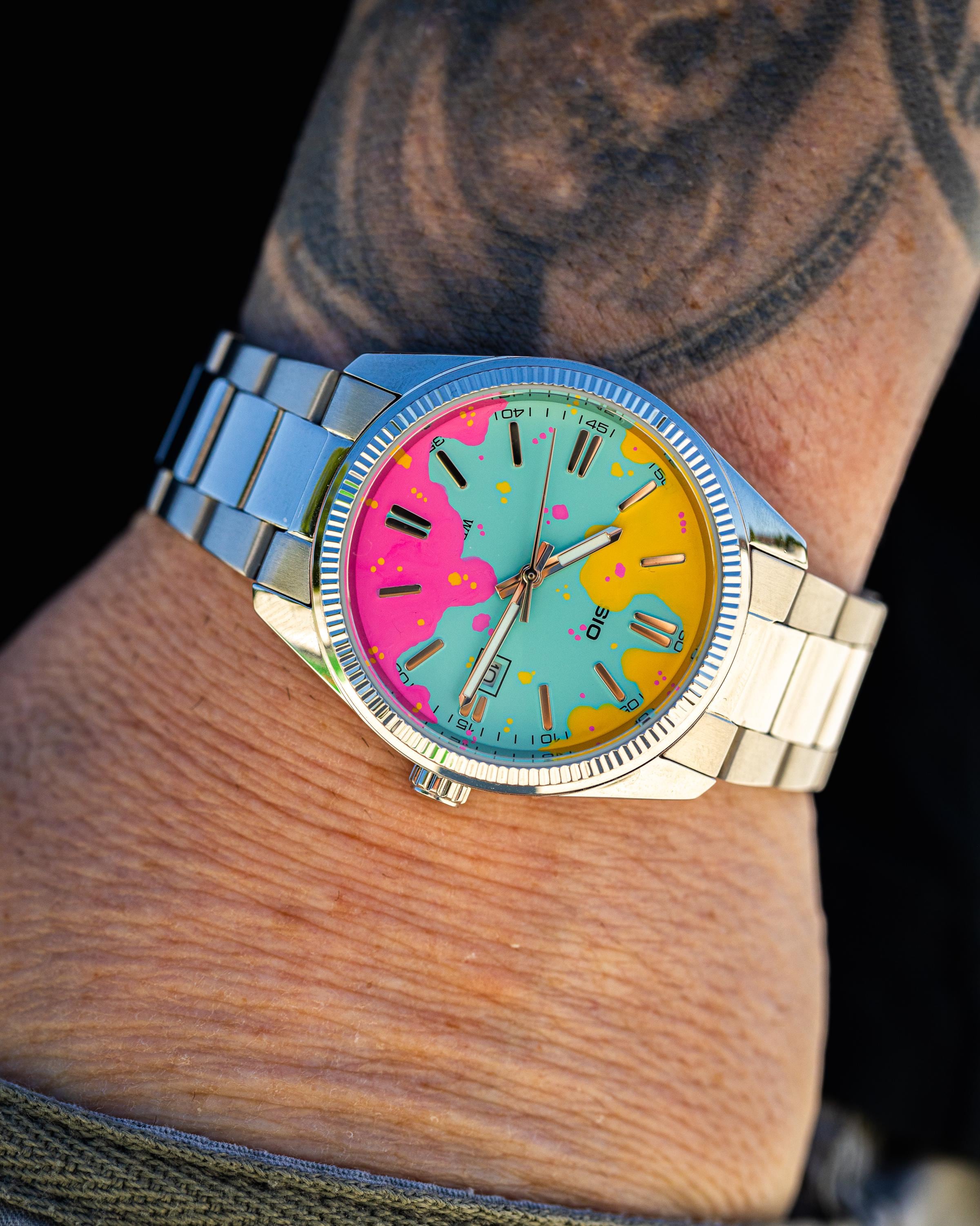 Casio Mod MTP 1302 Turquoise Datejust - High-quality