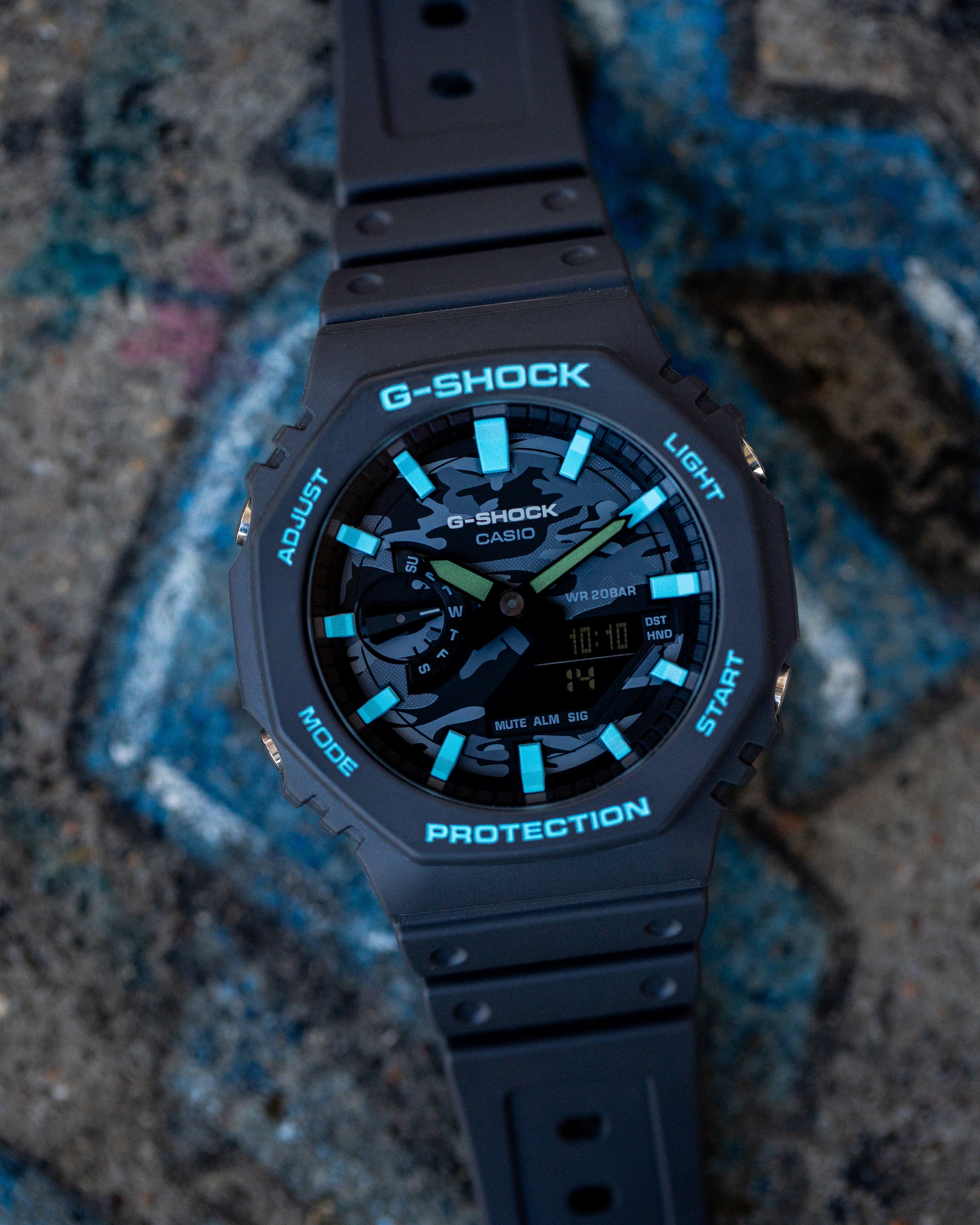 G shock grey and blue cheap