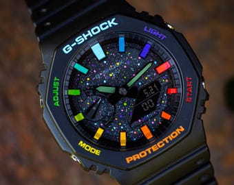 Casioak Rainbow Galaxy GA-2100 Mod - G-modz High-quality G-shock