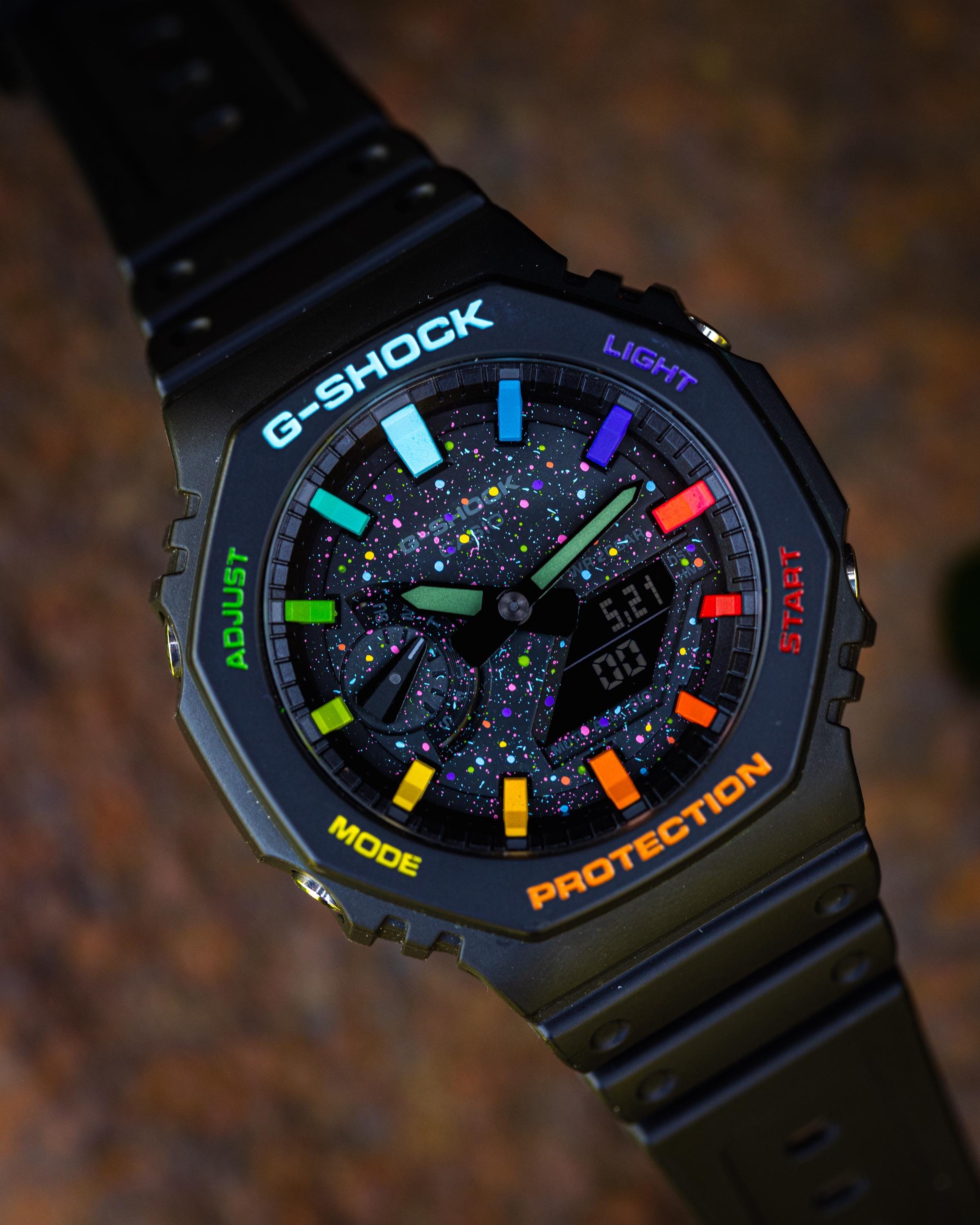 Casioak Rainbow Galaxy GA-2100 Mod - G-modz High-quality G-shock