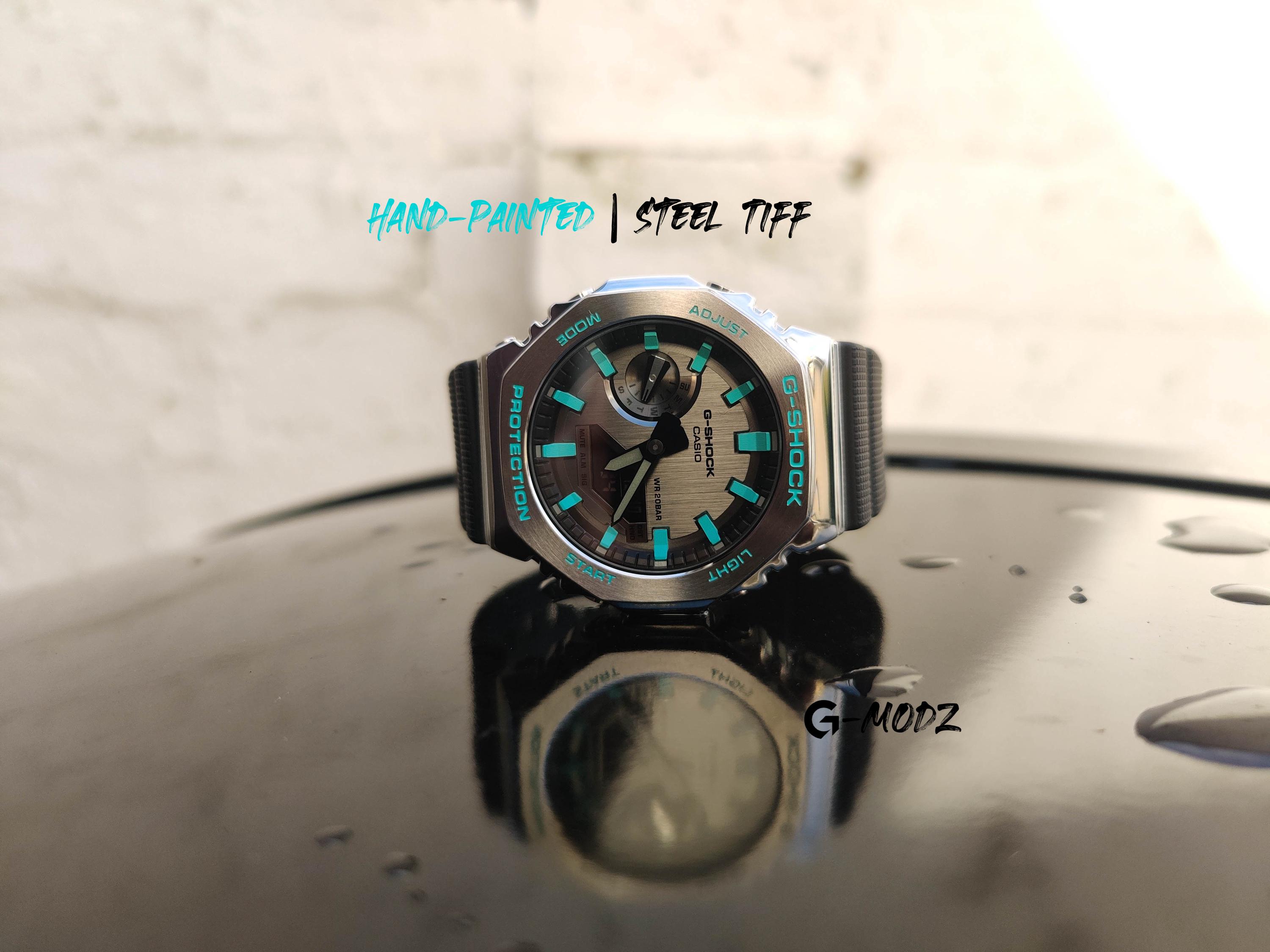 Artist Hand Painted Casioak G-SHOCK GM-2100 Tiff Blue - Etsy