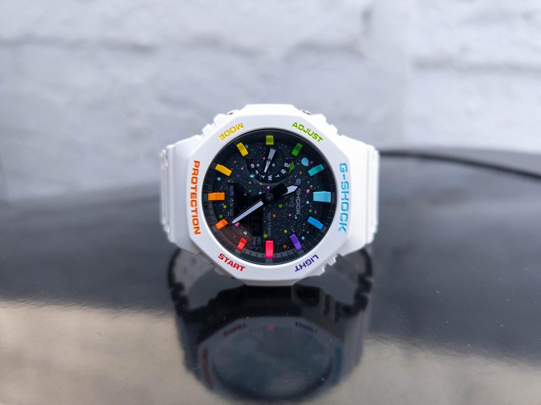 Casio Mod Gshock Casioak Rainbow Galaxy Modified GA2100 Mod - High ...