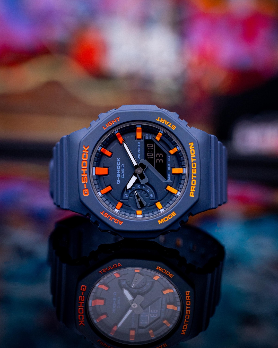 Casio Mod Custom Gshock Orange Blue Modified GMA-S2100 Mod - High