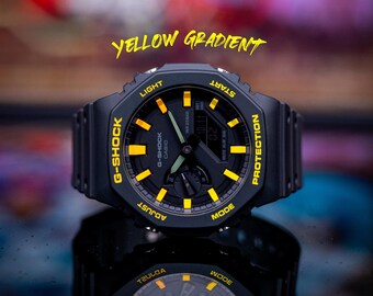 Casioak G-SHOCK GA2100 Yellow Gradient | Artist Casioak Mod - Etsy