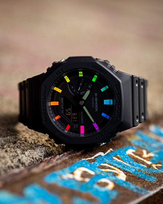 rainbow face g shock