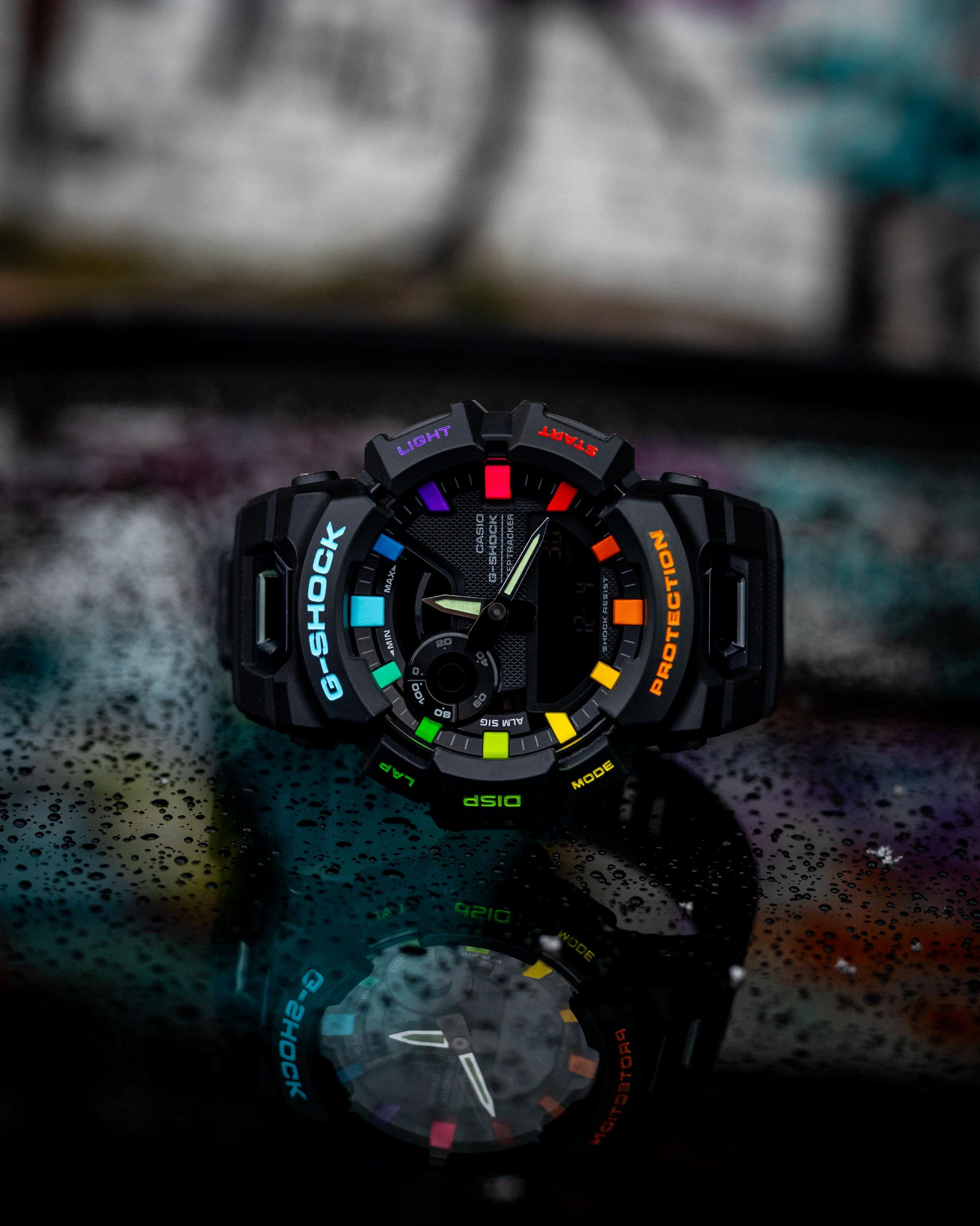 Casio G-shock GBA-900 Rainbow G-squad | Artist Casioak Mod - Etsy