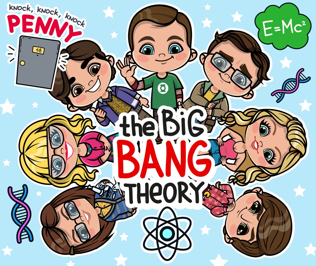 The Big Bang Theory Clipart Set, Cute Friends Clipart, Science Clipart ...