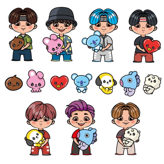 Cute Anime BTS Kids Characters Clipart Cute Boys Clipart Png - Etsy Ireland Cute Anime BTS Kids Characters Clipart Cute Boys Clipart Png - Etsy Ireland