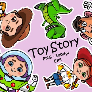 Toy Story cute clipart, cute toys vector, kids toy story characters png, toy story printable