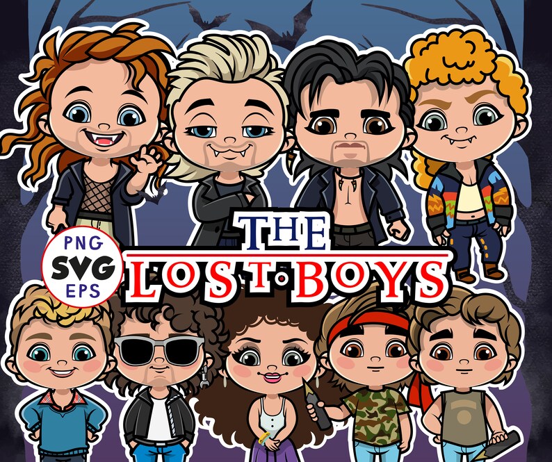 The Lost Boys Characters Clipart Png Halloween Clipart - Etsy