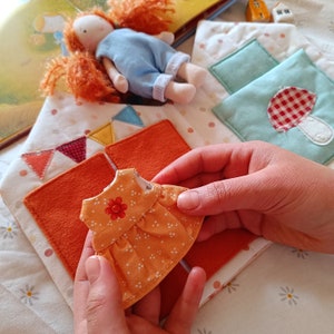 Patron et tutoriel de couture pour maison de poupée Petite maison de poupée en textile doux à monter soi-même pour poupée de 15 cm, petite maison de poupée portable pour bébé et tout-petit image 4