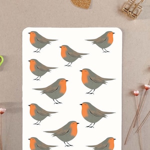 Rotkehlchen Aufkleber, niedlicher Vogel Umschlag Aufkleber