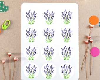 Chic Lavender Sticker Seals: Elevate Your Invitations with Delicate Floral Charm