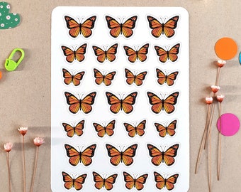 Monarchfalter Sticker Bogen