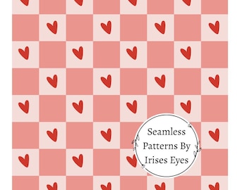 Schachbrett Herz Musterdesign - Valentinstag - Digitale Datei - Für kleine Unternehmen