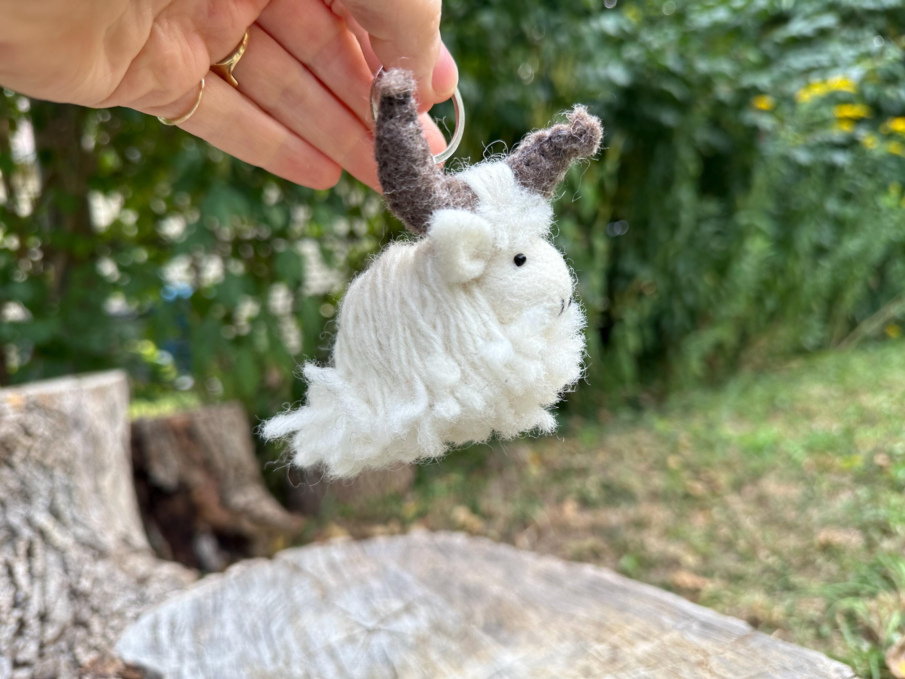 Handmade Woolen Felted Yak Keychain - Etsy