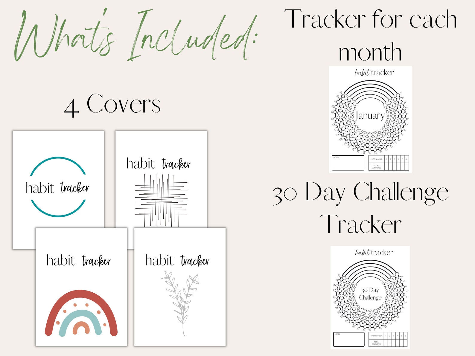 Monthly Habit Tracker Printable PDF Habit Tracker Journal Habit Tracker ...