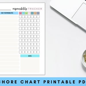 Kids Chore Chart | Chore Chart Printable | Family Chore Chart | Responsibility Chart | Kids Routine Chart | Reward Chart | Toddler Routine