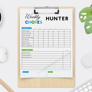 Kids Chore Chart | Chore Chart Printable | Family Chore Chart | Customized Chore Chart | Kids Routine Chart | Reward Chart | Toddler Routine
