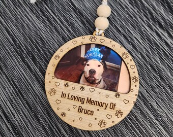 Dog Memorial Ornament || Photo Ornament || Ships in 24 hours