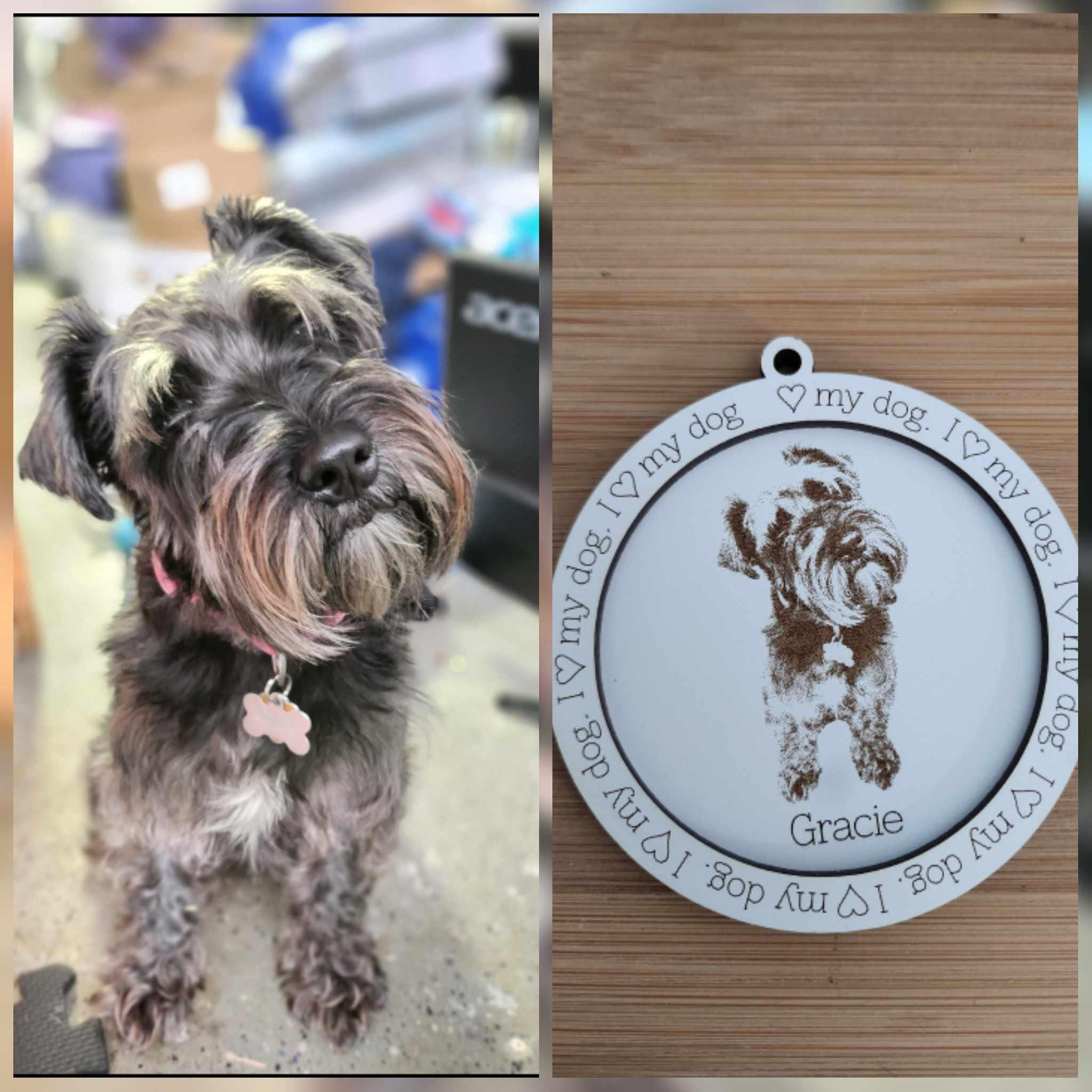Custom Dog Ornament || Laser Engraved Photo - Etsy
