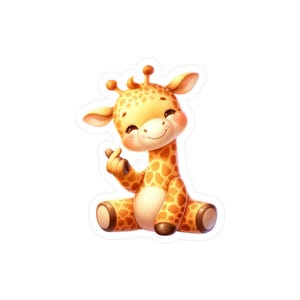 Cute Giraffe Vinyl Decals, Playful Stickers for Kids, Nursery Decor, Laptop, Water Bottle, Gift Ideas