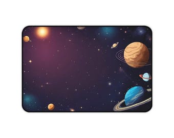 Tapis de bureau galaxie, décoration d'espace de travail sur le thème de l'espace, tapis de souris pour gamer, accessoire de bureau unique, cadeau pour les amateurs d'astronomie
