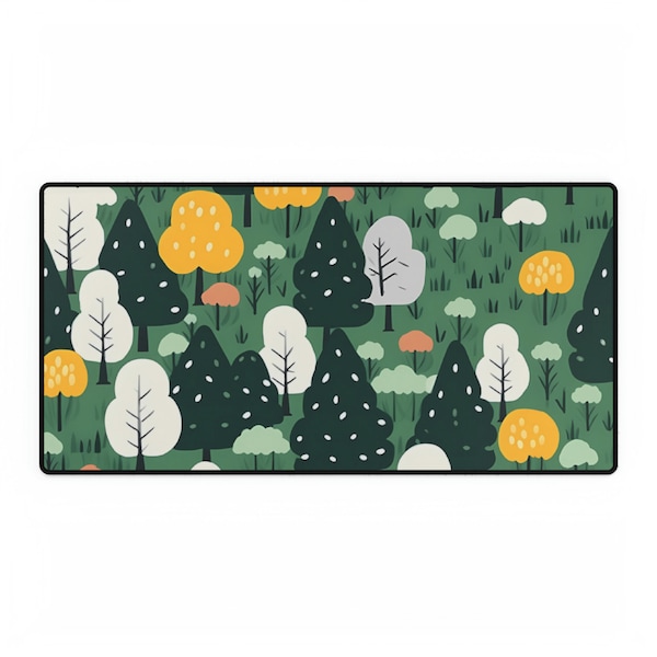 Forest Desk Mats, Enchanting, Tranquil, Woodland-inspired, Lush, Serene, Verdant, Natural, Mossy, Forest-floor, Canopy-covered, Rustic