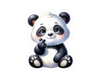 Adorable Panda Kiss-Cut Vinyl Decals | Cute Animal Stickers for Kids, Home Decor, Gifts, Scrapbooking, Party Favors