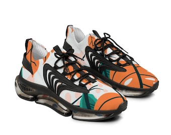 Monstera Plant Pattern, Mesh Sports Sneakers