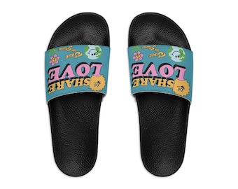 Share Love, Youth Slide Sandals