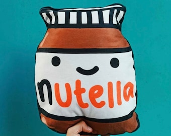 Nutella Kissen, Geschenkidee, Geschenk für Kinder, anderes Geschenk, Nutella-Liebhaber, Wohnkultur, lustiges Kissen, Einzigartiges Geschenkkissen, 3D-Form-Kissen