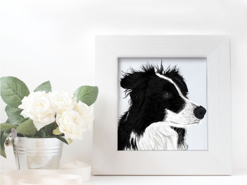 Custom pet illustration, personalized gift, custom gift, pet portrait, pet illustration, dog portrait, illustrated dog, custom illustration image 3