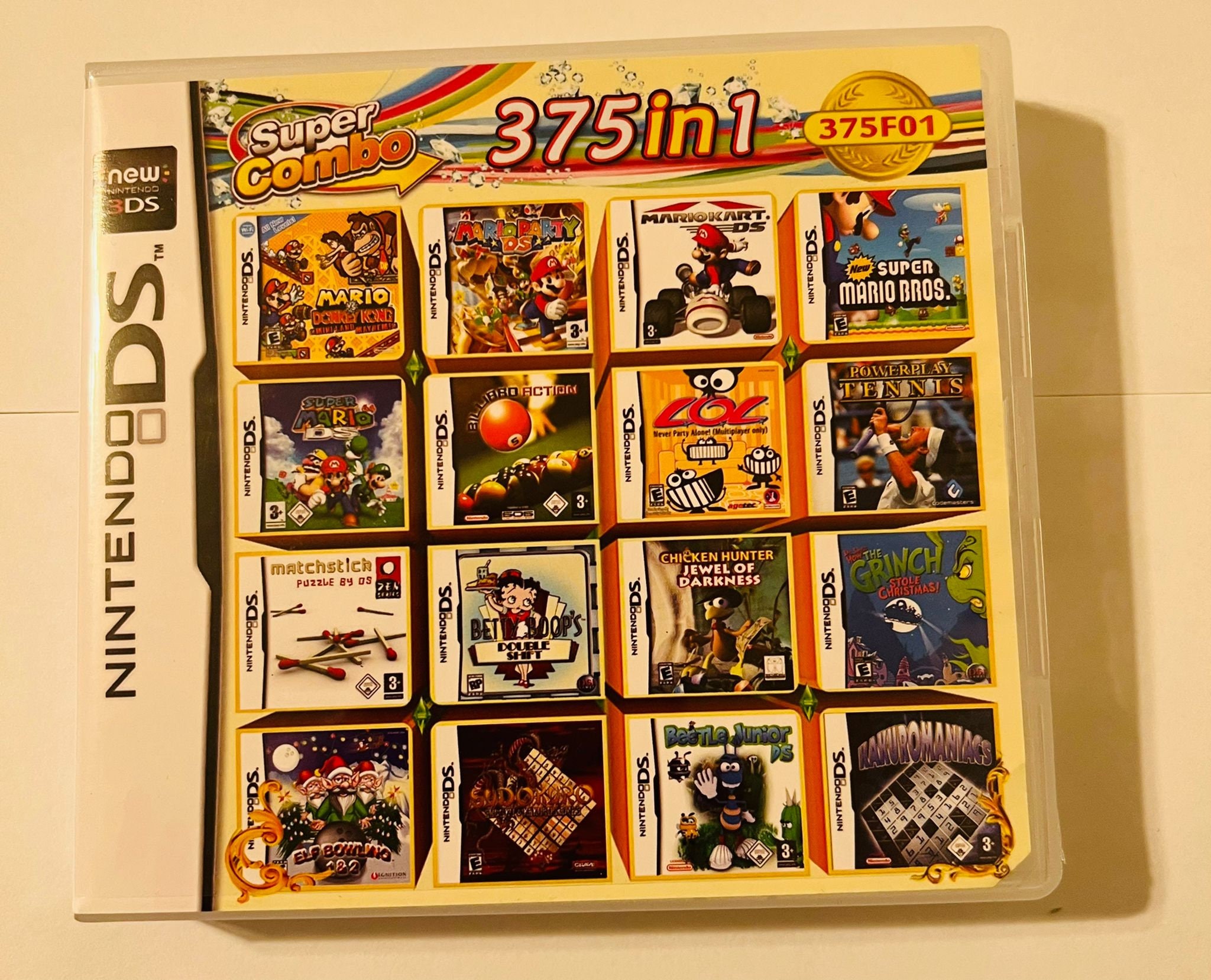 375 in 1 Super Combo All in 1 Game Cart Games Cartridge for