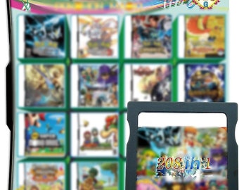 All in one combo 208 in 1  Super Combo , All in 1 Game Cart, Games  NDS DS NDSL NDSi 3DS 2DS, Us Version