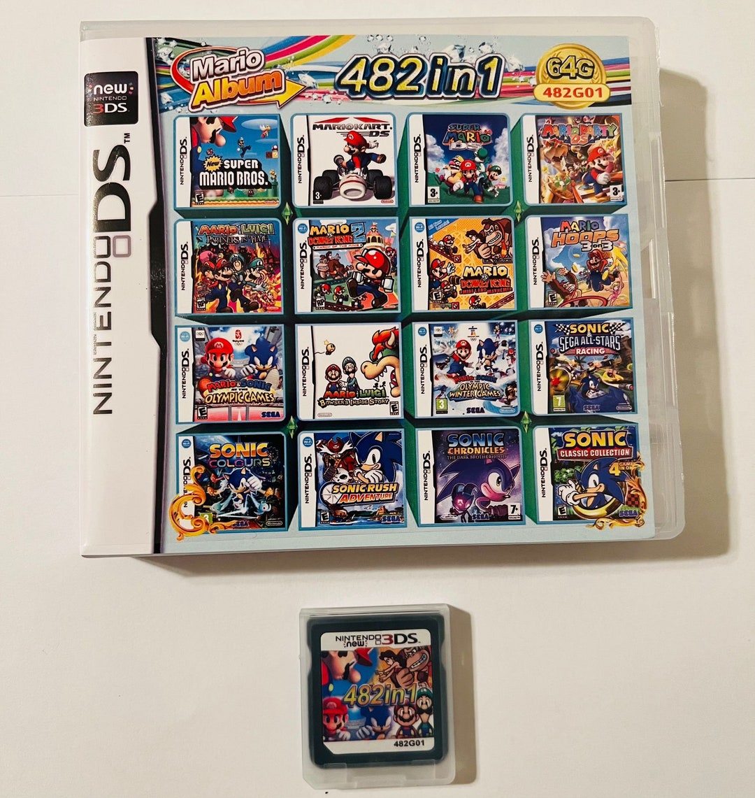 3Ds tarjeta de juego 482in1 juego de colección para Nintendo 3DS NDS DS DSI  Zelda Pokemon