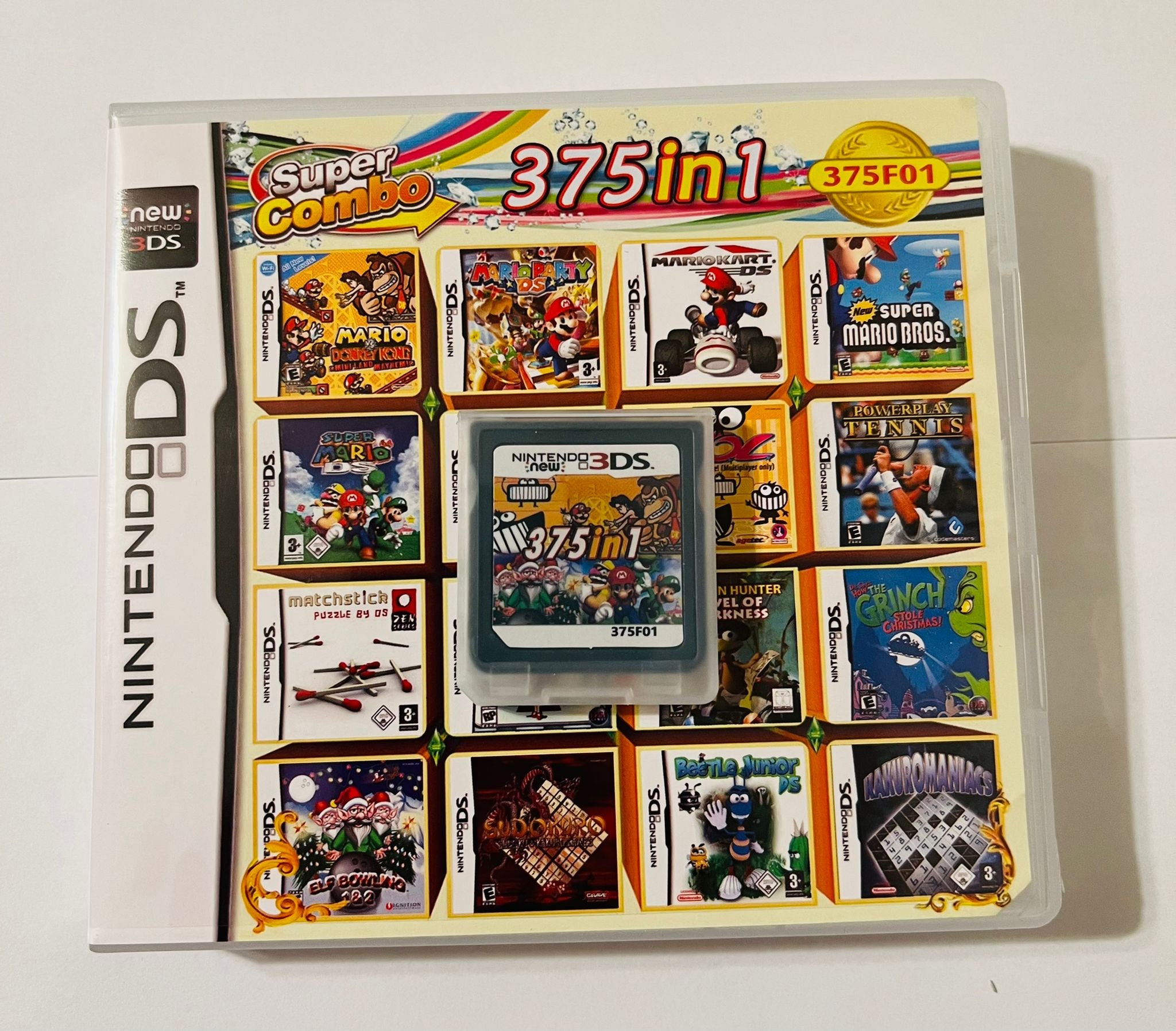 375 in 1 Super Combo All in 1 Game Cart Games Cartridge for