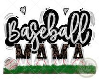 Diseño de béisbol //Baseball Mama PNG//Diseño de sublimación//Diseño del día del juego//Descarga digital//Descarga instantánea//Diseños deportivos//Animal Print