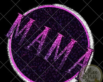 Mama PNG //Diseños de sublimación//Diseño transparente//Imagen prediseñada femenina//Descarga instantánea//Descarga digital//PNG/Diseños de camisa//Estampado de leopardo