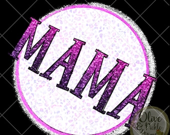 Mama PNG //Diseños de sublimación//Diseño transparente//Imagen prediseñada femenina//Descarga instantánea//Descarga digital//PNG/Diseños de camisa//Estampado de leopardo