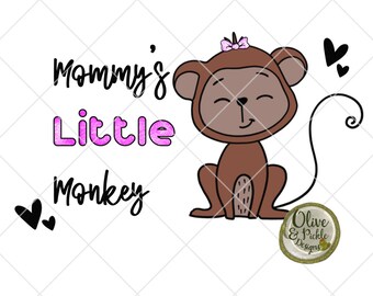 Monkey PNG//Mama Designs//Little Monkey Designs//Sublimation Designs//Transparent Design//ClipArt//Instant//Digital Download//Shirt Designs