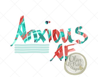 Diseño de ansiedad//Salud mental//DIVERTIDO PNG//Diseños de sublimación//Diseño transparente//Clip Art//Descarga instantánea//Descarga digital//PNG//Camisas